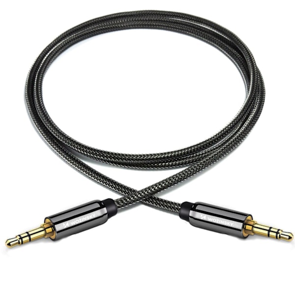 Universal kabel, AUX mini jack kabel, 1,5 m, sort