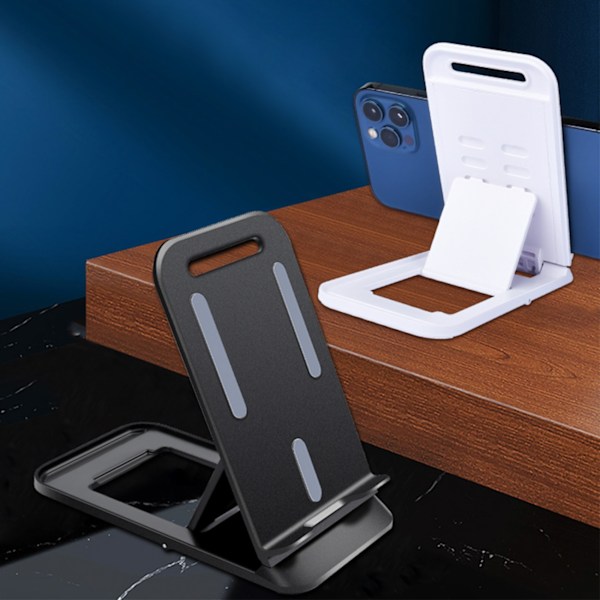 Stativ för telefon, universal vikbar surfplatta, vit