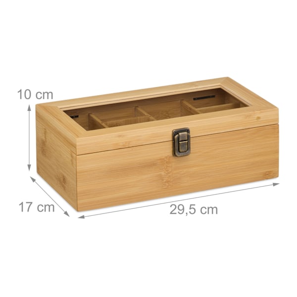 Tebox med 10 fack