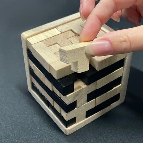 Brain Teaser-pussel av trä