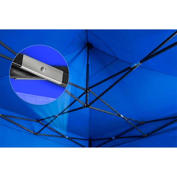 Puutarhapaviljonki 3x3m sininen 3 seinällä, vedenpitävä