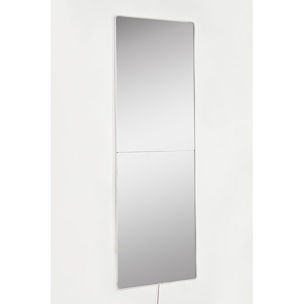 Spegel med Led Belysning Rektangulär - 40 x 120 cm - Vit