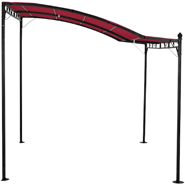 Trädgårdstak, fristående lusthus, 2,6 x 3 x 2,5 m, röd