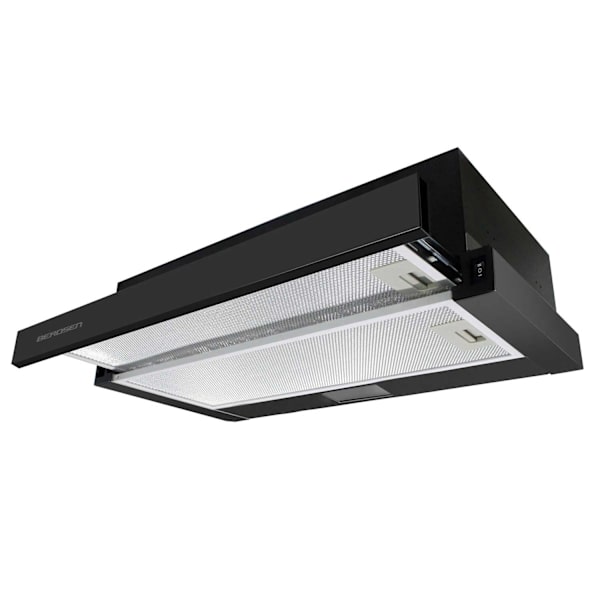 Teleskopisk emhætte 50 cm Sort BT-234