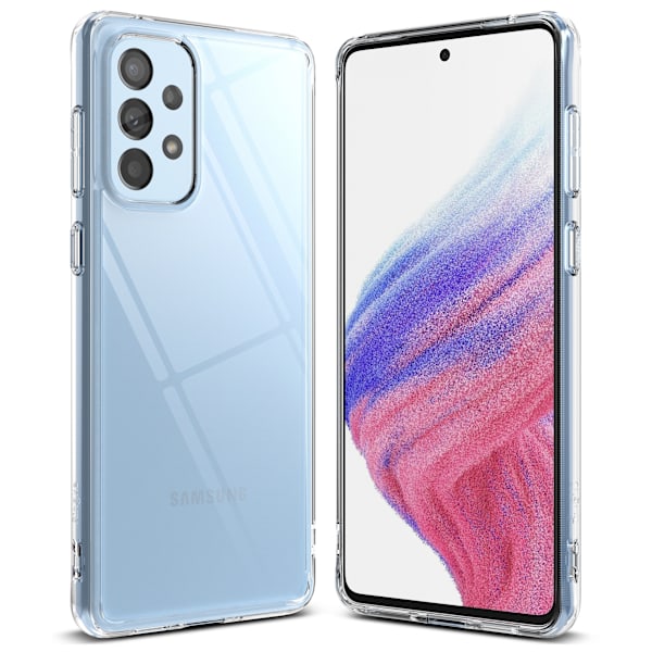 Galaxy A73 Fusion läpinäkyvä kotelo geelikehyksellä