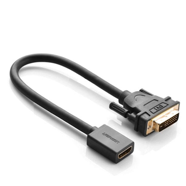 HDMI (naaras) - DVI (uros) sovitin 0,15 m musta