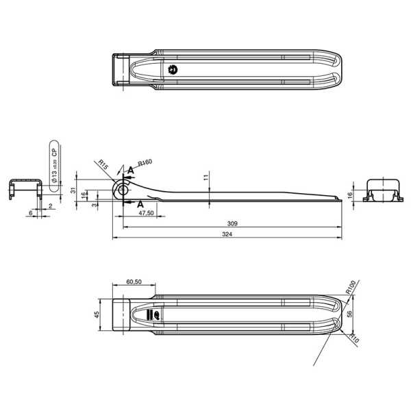 Perävaunun sarana SPP ZW-01.320A
