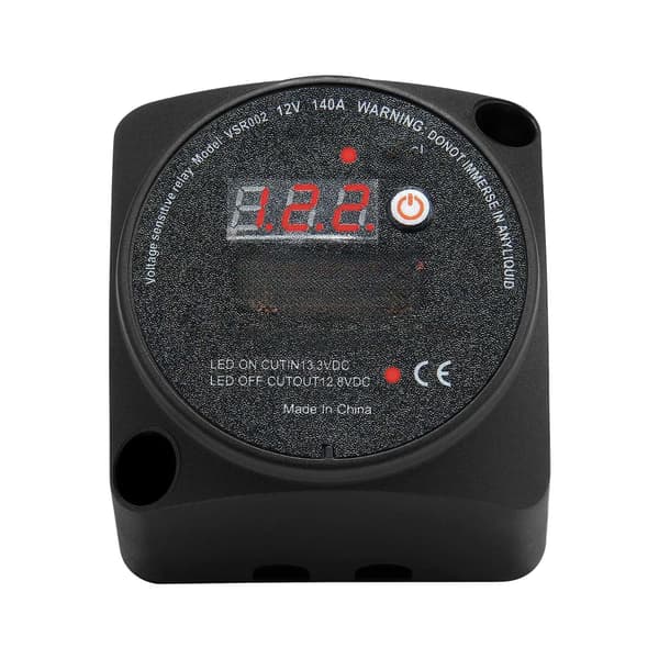 Dubbel batteriisolator 12V 140A VSR-relä med LCD