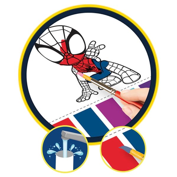 Spidey Roll & Go Farvestation til børn, bærbart kunstsæt
