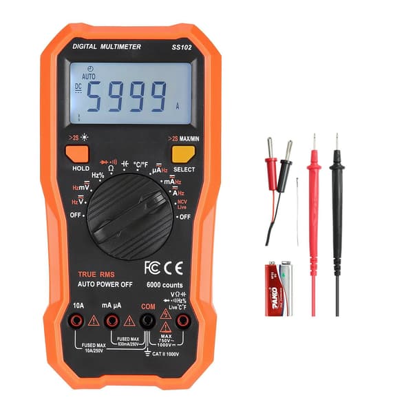 Digital multimeter, 6000-siffror TRMS, NCV, temperatur