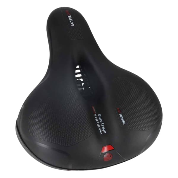 Cykelsadel, Bred skum, Reflekterende, Ventileret