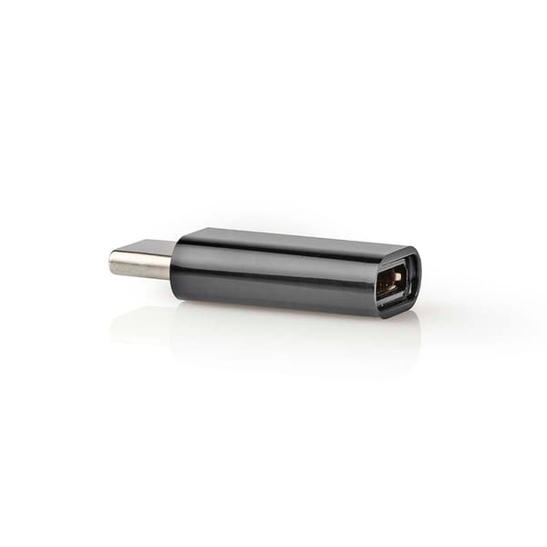 USB-C™ Adapter | USB 2.0 | USB-C™ Han | USB Micro-B Hun | 480 Mbps | Runde | Guldplateret | Antracit | Box