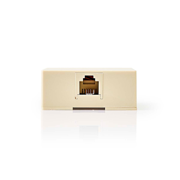 Telecom Vägg Box | Kontakttyp: RJ11 | RJ11 Hona | RJ11 Hona | Rak | PVC | Elfenben