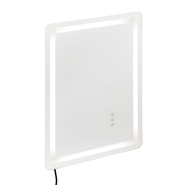 LED-badrumsspegel 50 x 70 cm, frontbelyst bakgrundsbelyst, imfri