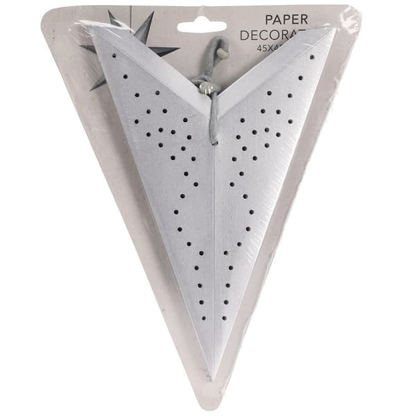 Stjärndekoration i silverpapper, 45 cm, genombruten design