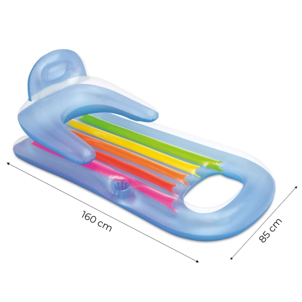 Oppustelig bademadras Intex 58802 blå