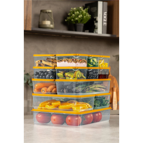 Förvaringsboxsats (15 delar) YBLLA15LI - Orange