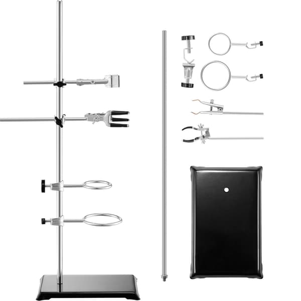 Laboratorieretortställ, 2-pack, 60 cm stång, klämmor