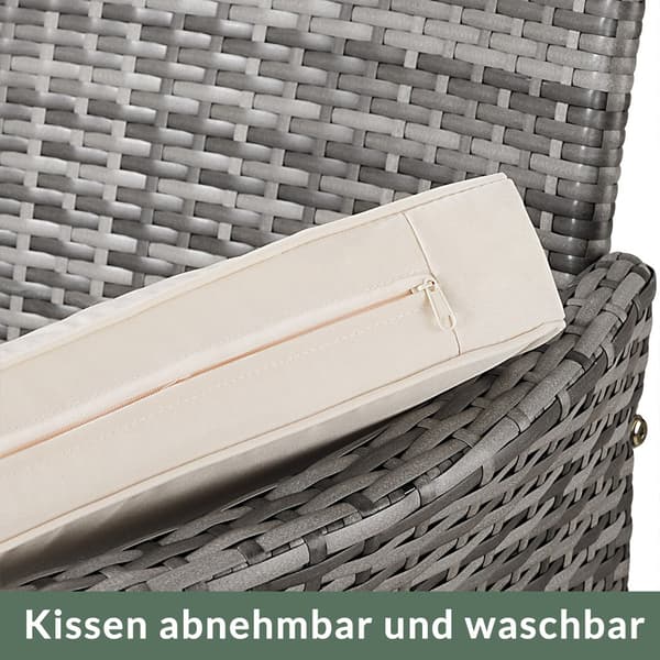 Polyrottinki Jack & Jill -penkki pöydällä, harmaa/beige, 143 cm