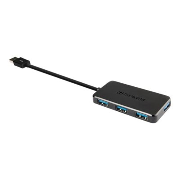 Transcend HUB2 - Keskitin - 4 x SuperSpeed ​​​​USB 3.0 - pöytämalli