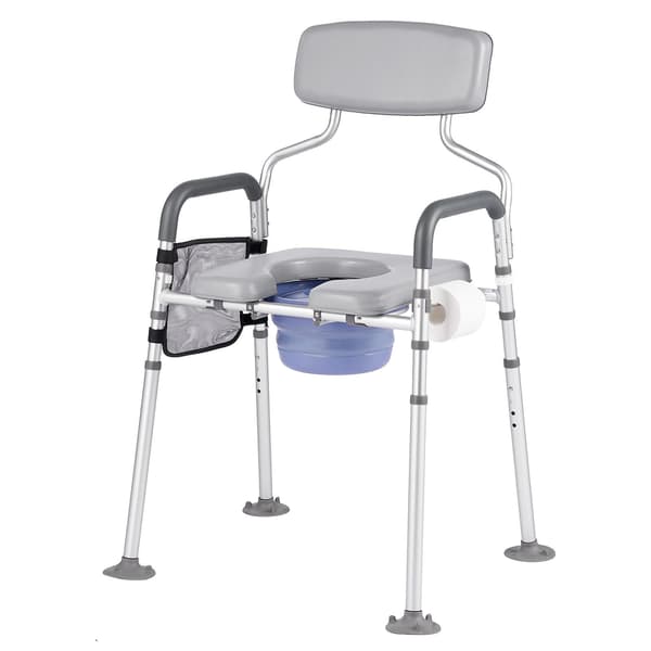 Sengestol til toilet, 500 lb, 4-i-1, justerbar