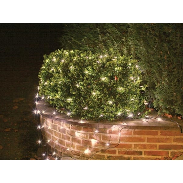 Netlight Led - 2 X 2 M - 144 lämpimän valkoiset lamput - musta johto - 36 V