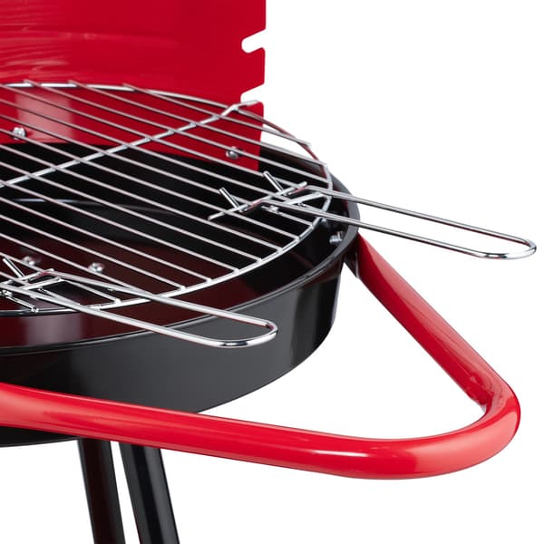 Kolgrill med hjul, vindskydd, Ø 42 cm