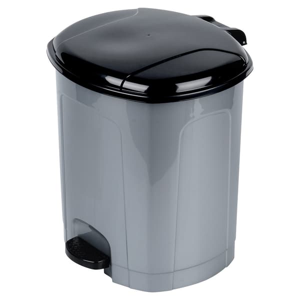 Pedalsoptunna plastgrå 21 l