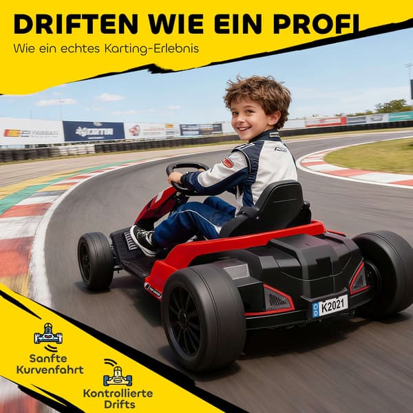 24V elektrisk gokart, drifttilstand, justerbart sæde, alder 6-12