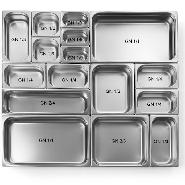 GN container 2/3 rostfritt stål Profi Line höjd 20mm - Hendi 801352