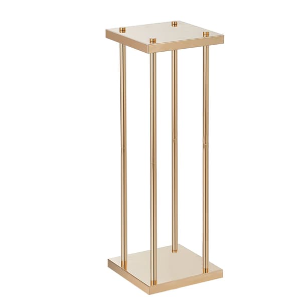 Bröllopsblomstställ, 4-pack guldfärgade järnpelare 60 cm