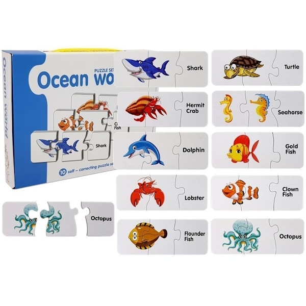 Utforska Ocean Life: 10-Connection Educational Puzzle for Kids