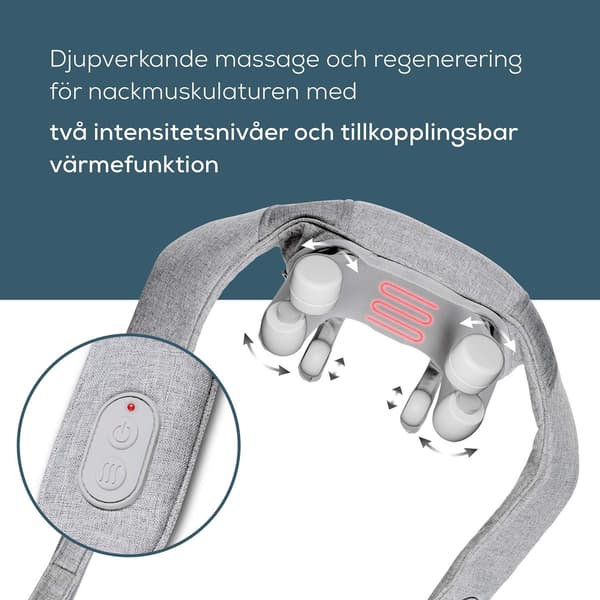 Batteridriven nackmassageapparat, bärbar, sladdlös