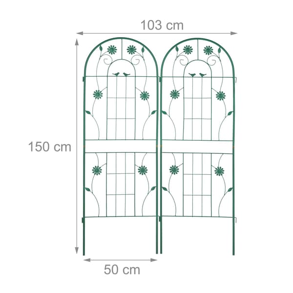 Spaljé 150 cm set om 2 gröna