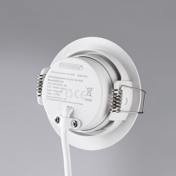 LED infällda taklampor, 6-pack, dimbara, vridbara