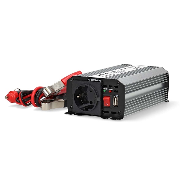 Invertteri Muunnettu Siniaalto | Tulojännite: 12 V DC | Laitteen lähtövirran liittimet: Type F (CEE 7/3) / USB-A | 230 V AC 50 Hz | 300 W | Lähtöliitä