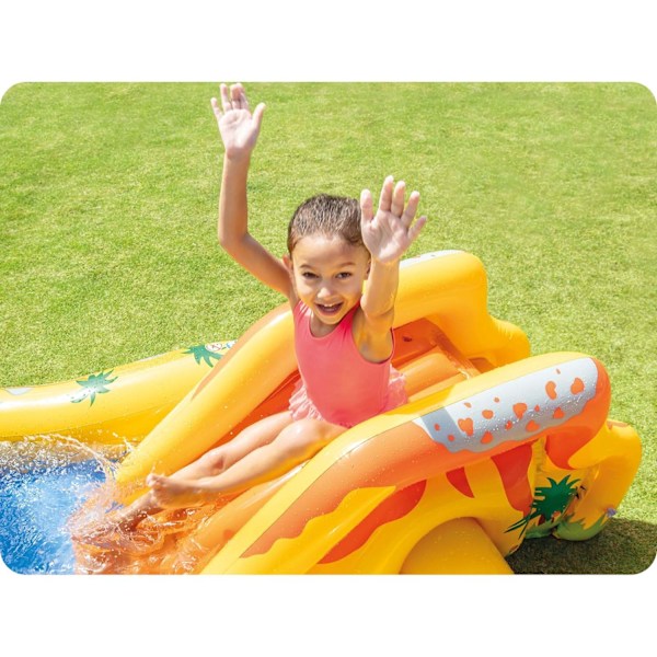 Dinosaurer legeplads med rutsjebane 249 x 191 x 109 cm INTEX 57444