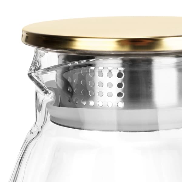 Glaskanna med lock, 2,2 liters kapacitet