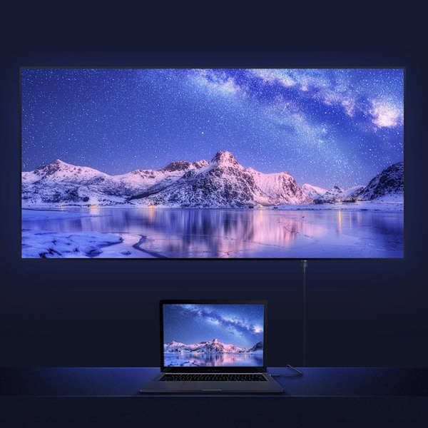 HDMI 2.0 4K 60 Hz 3D 18 Gbps kabel 2 m svart