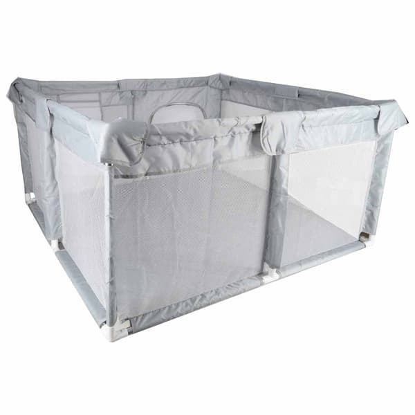 Baby kravlegård 120x120 cm, foldbart net, lynlåsdør