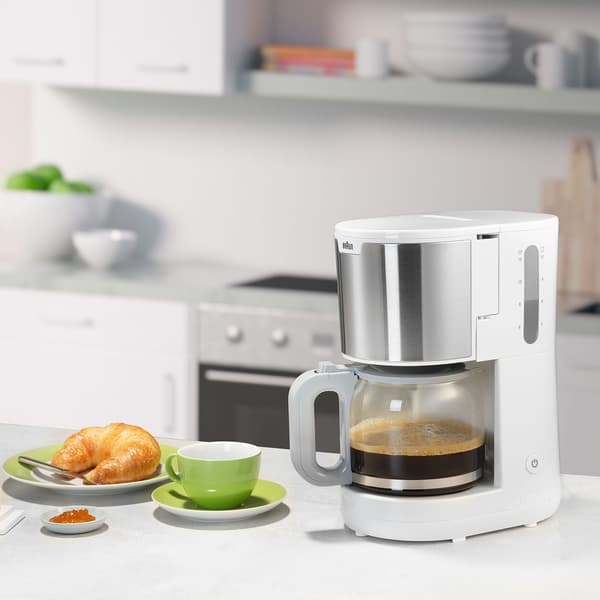 Kaffebryggare, 1,5 l kapacitet, vit