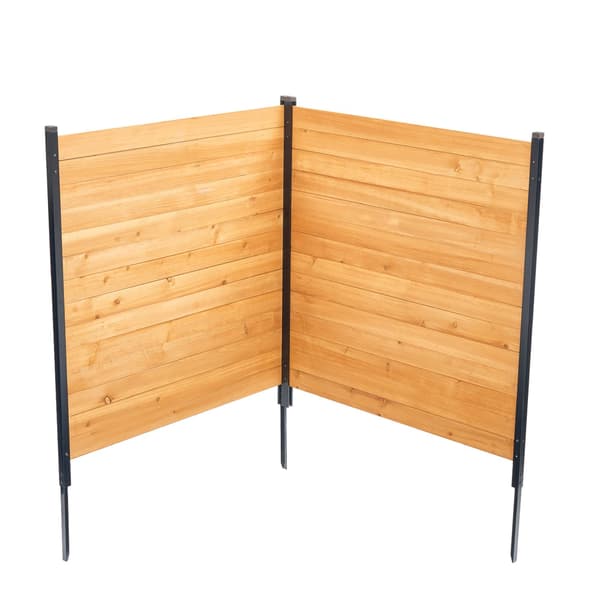 Träskärm för insynsskydd, 2 paneler 91 x 102 cm