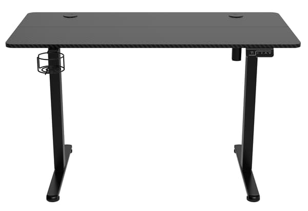 Elektrisk gamingbord, højdejusterbart, sort, 120 cm