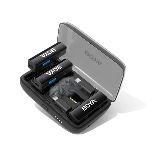 BOYA Microphone Wireless x2 System BOYALINK V2.0 3,5mm, Lightning & USB-C
