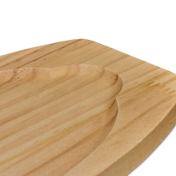 Serveringspanna med träbotten 2-pack
