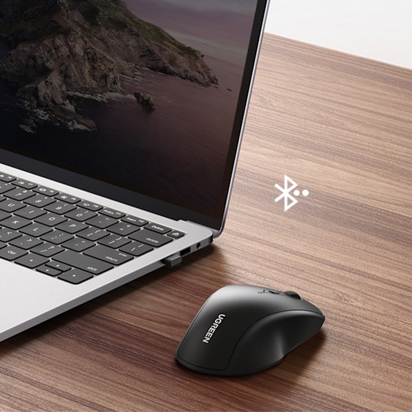 Ergonomisk trådlös mus för dator MU101 Bluetooth 2,4 GHz blå