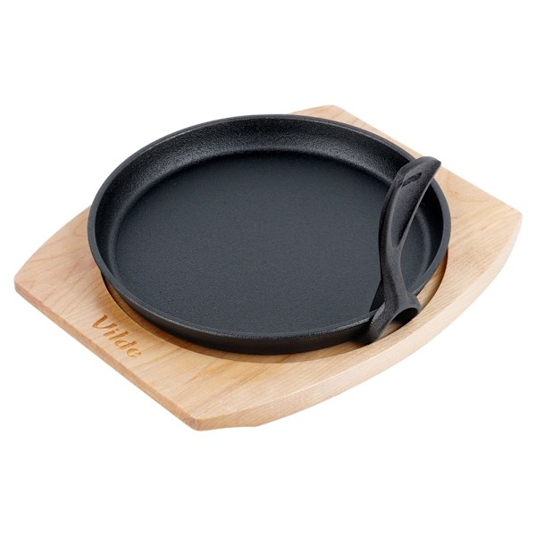 Serveringspande i støbejern med bræt CAST LINE 22 cm