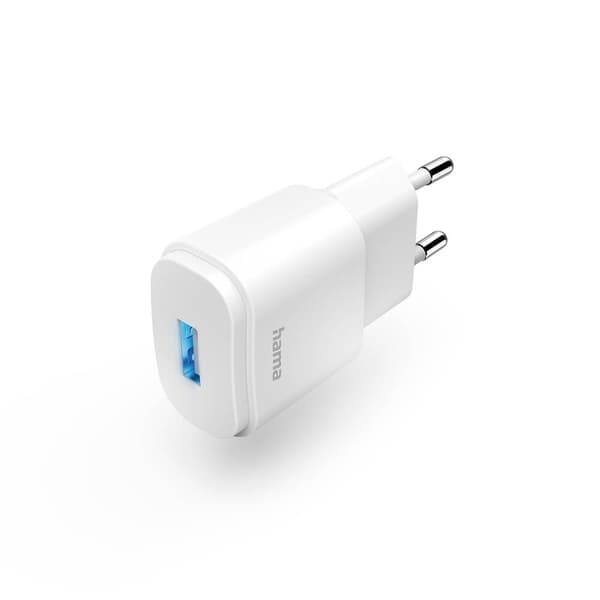 HAMA Oplader 1xUSB-A 6W Hvid