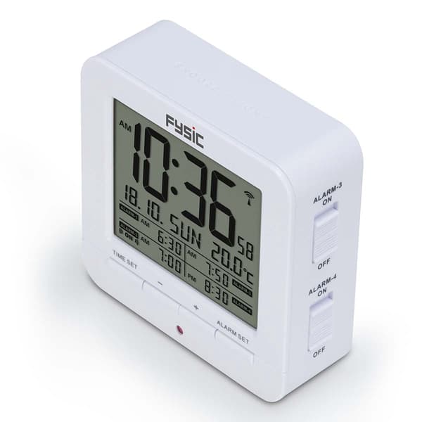 Digital väckarklocka med temperaturdisplay, DCF-signal