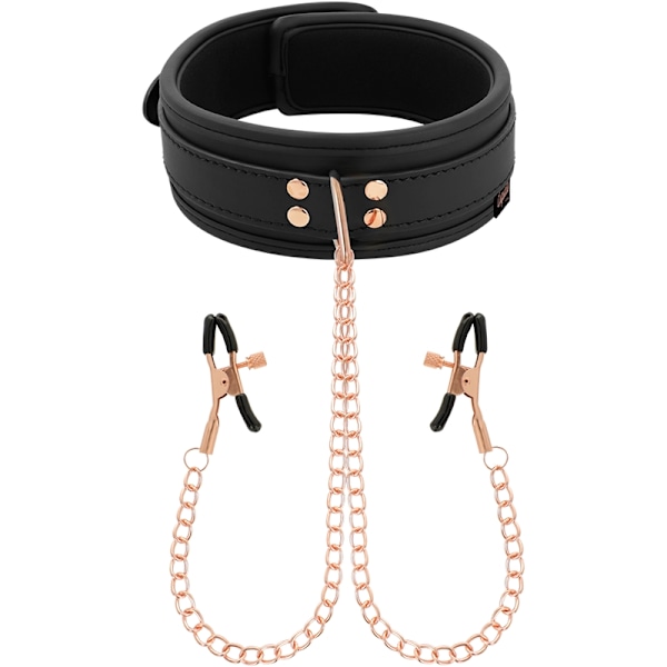 Coquette Chic Desire - Fantasy Nipple Clamp-halskæde med neoprenfor